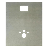 ALONI WATERWERENDE PLAAT VOOR HANGTOILET - MDF - VOORGEBOORD - GESCHIKT VOOR GEBERIT INBOUWRESERVOIRS - 122X100CX1,5 CM