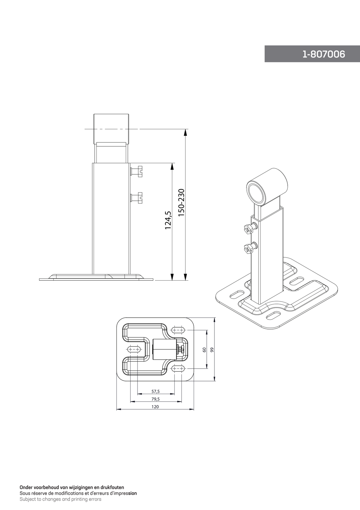 Belrad 1-807006 - doğrulanmış teknik çizim