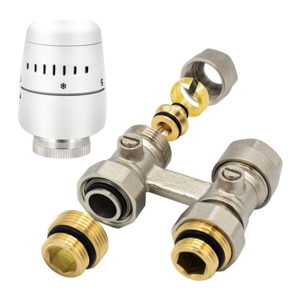 Belrad H - blok aansluitset voor uitgang vloer M30 - 1/2M - 16/2
