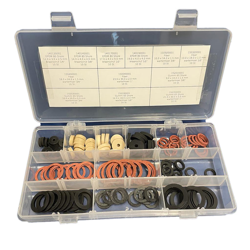 Riko fiber- en rubberringen assorti 120 stuks - productfoto