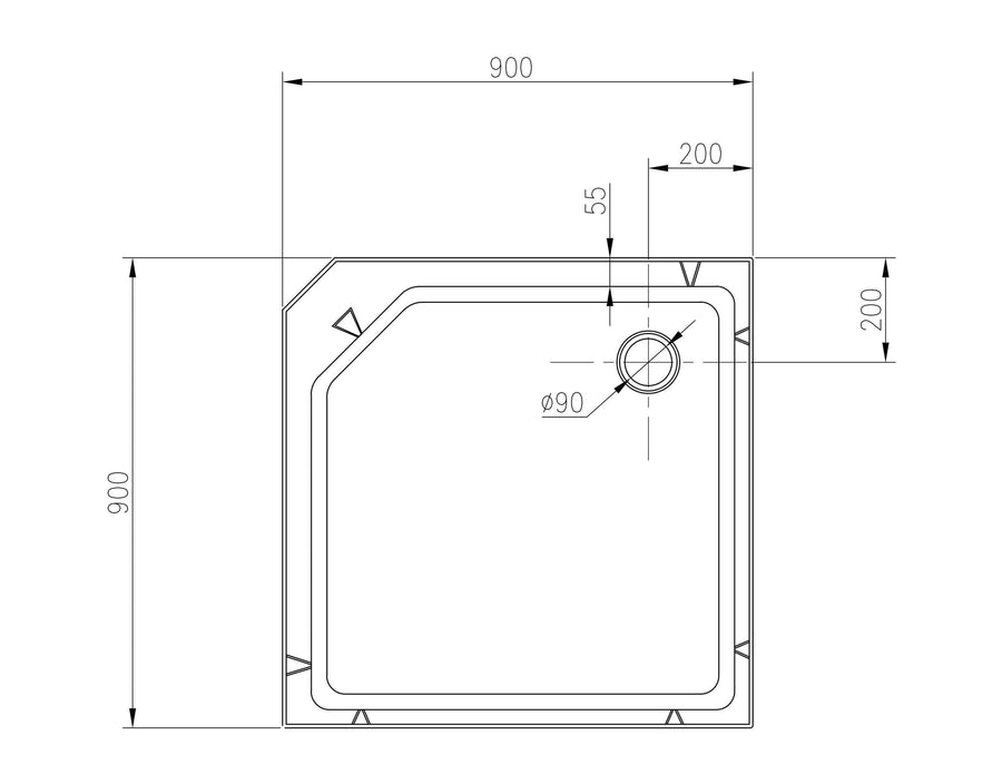 Wiesbaden Thermo Complete Douchecabine 90x90x228 cm 5 mm