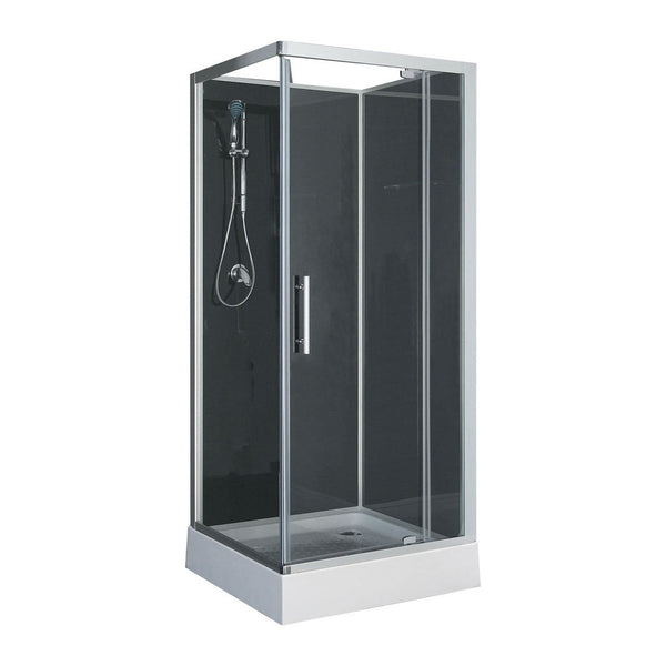 Xellanz Domino complete douchecabine 80×80×210 alu mat 5mm glas