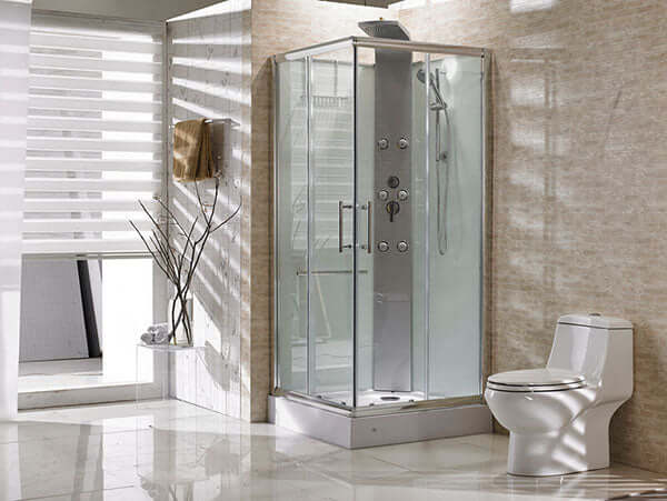 Cabine de douche complète Rainbow Wiesbaden 90x90x218 cm 5 mm