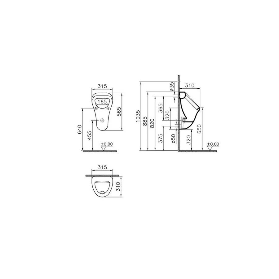 VitrA Arkitekt S20 Urinoir