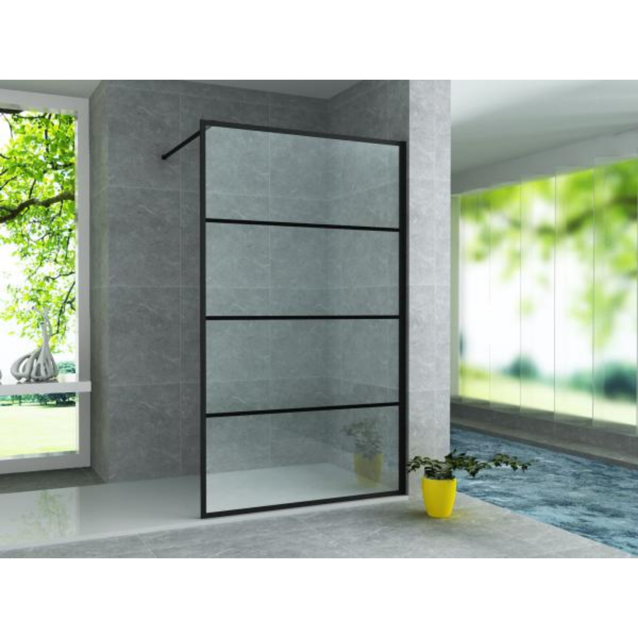 ALONI inloopdouchewand raster – 8 mm veiligheidsglas