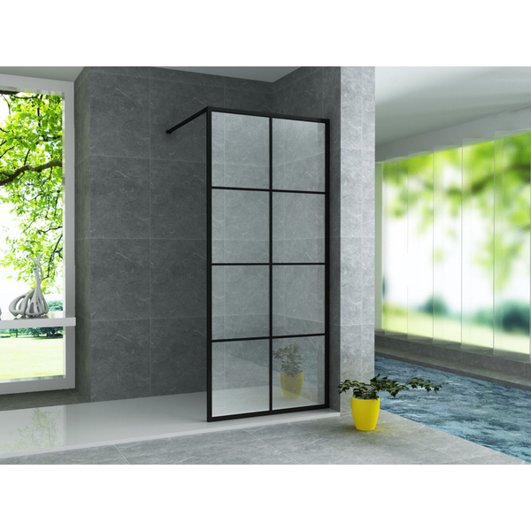 ALONI inloopdouchewand raster – 8 mm veiligheidsglas