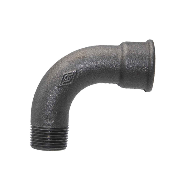 Hydrogas Bocht 1 - 1/4MVR Zwart