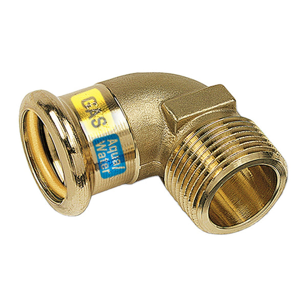 Hydrogas Kniebocht met Buitendraad 22 × 3/4