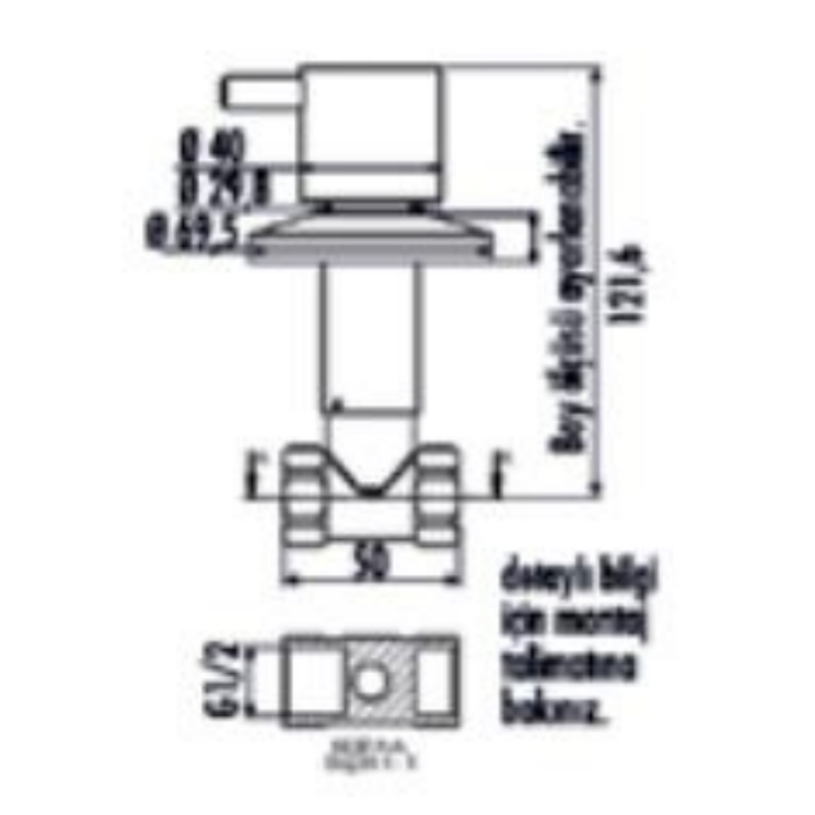 Creavit Design regelbare inbouwkraan 1/2 x 1/2