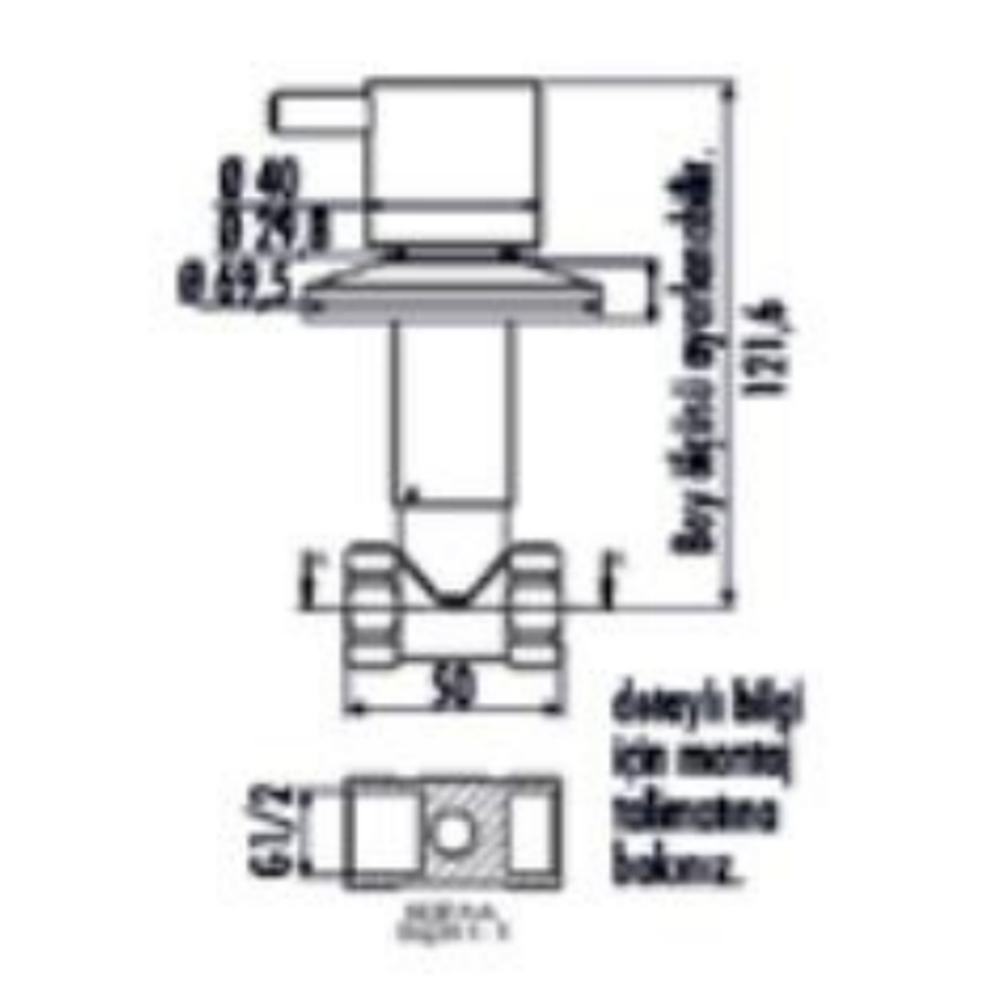 Creavit Design regelbare inbouwkraan 1/2 x 1/2