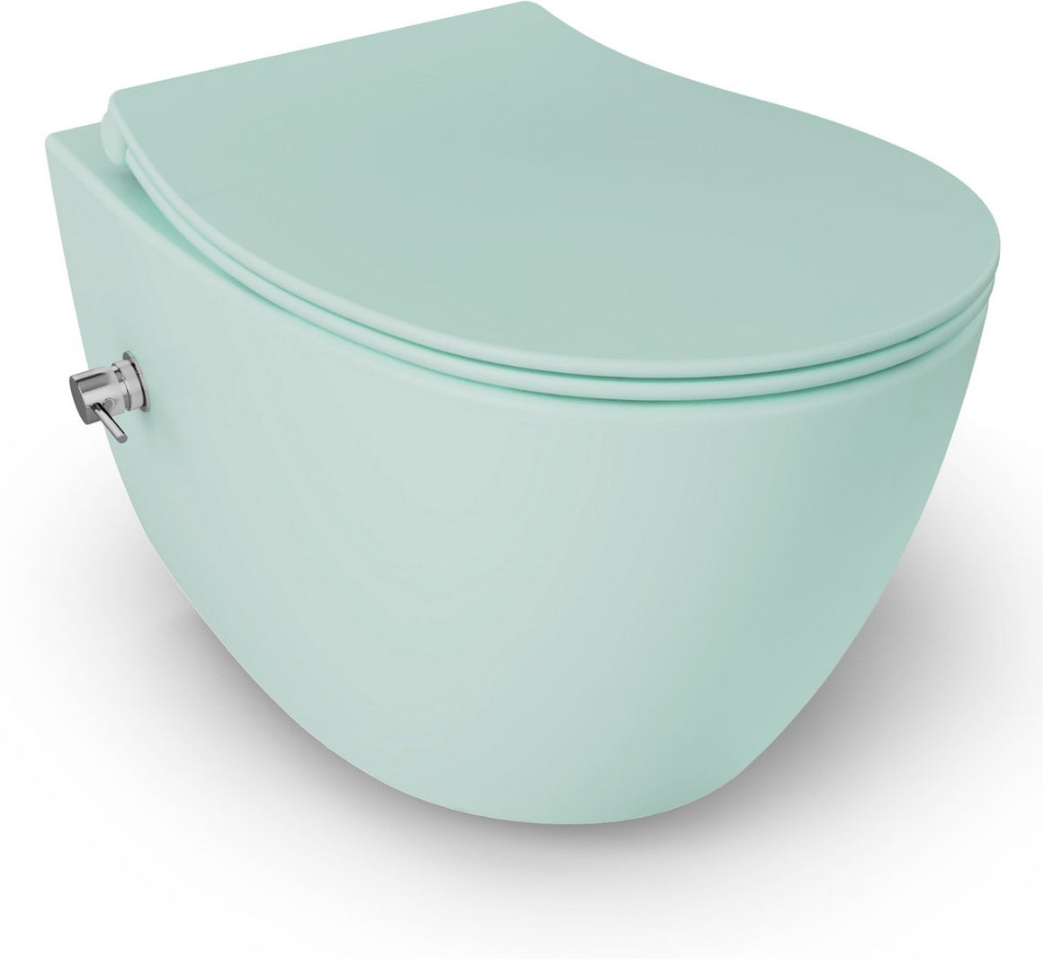 Isvea Sentimenti Neo hangtoilet met bidet muntgroen productfoto #variant_57406644584772