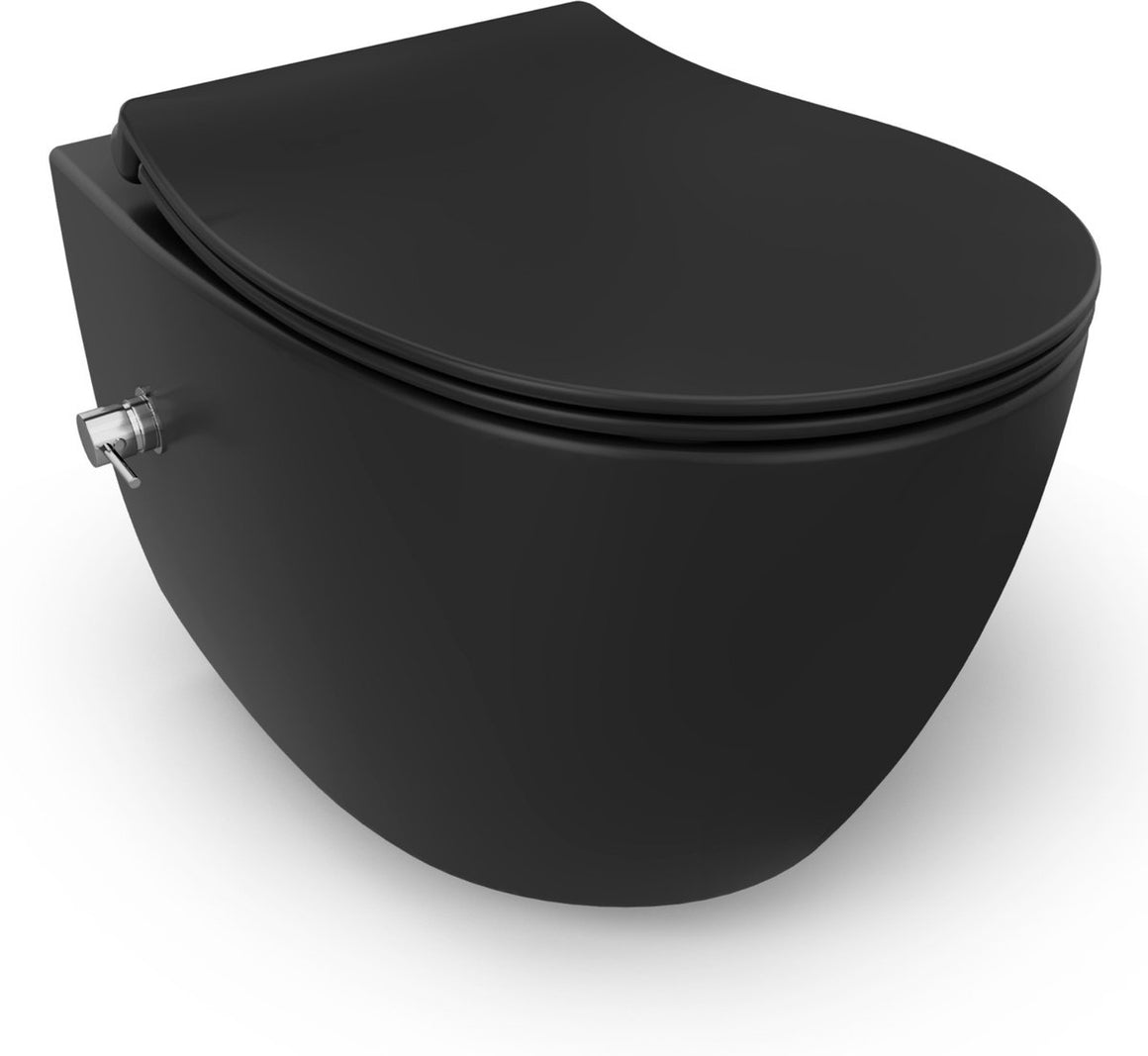 Isvea Sentimenti Neo hangtoilet met bidet mat zwart productfoto #variant_57406644453700