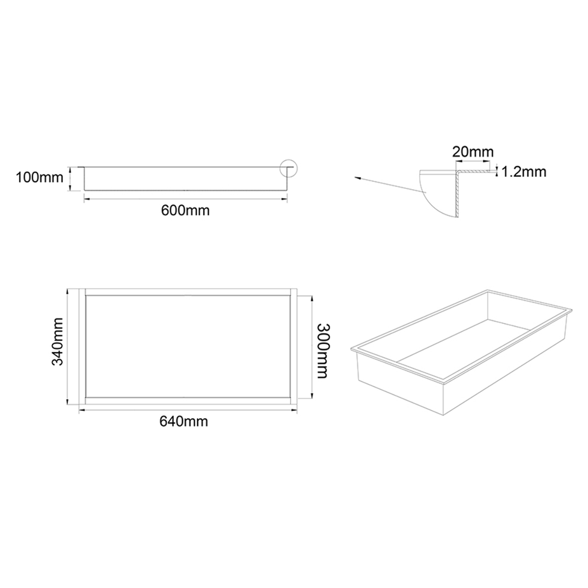 Aloni inbouwnis Geborsteld RVS 30x60 #kleur_geborsteld-rvs