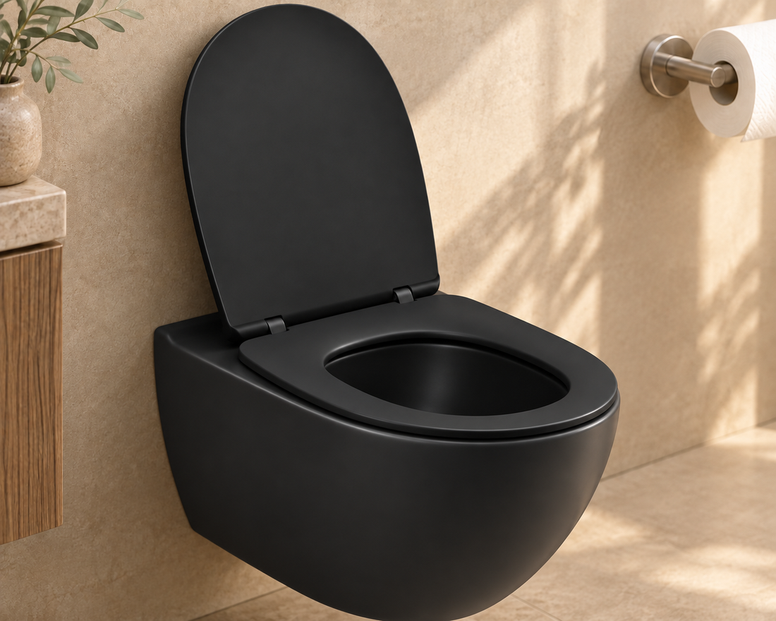 Cedo Mojave beach toiletzitting zwart op zwarte toiletpot - sfeerbeeld