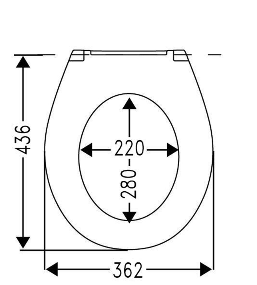 Cedo Mosaic toiletzitting - technische tekening