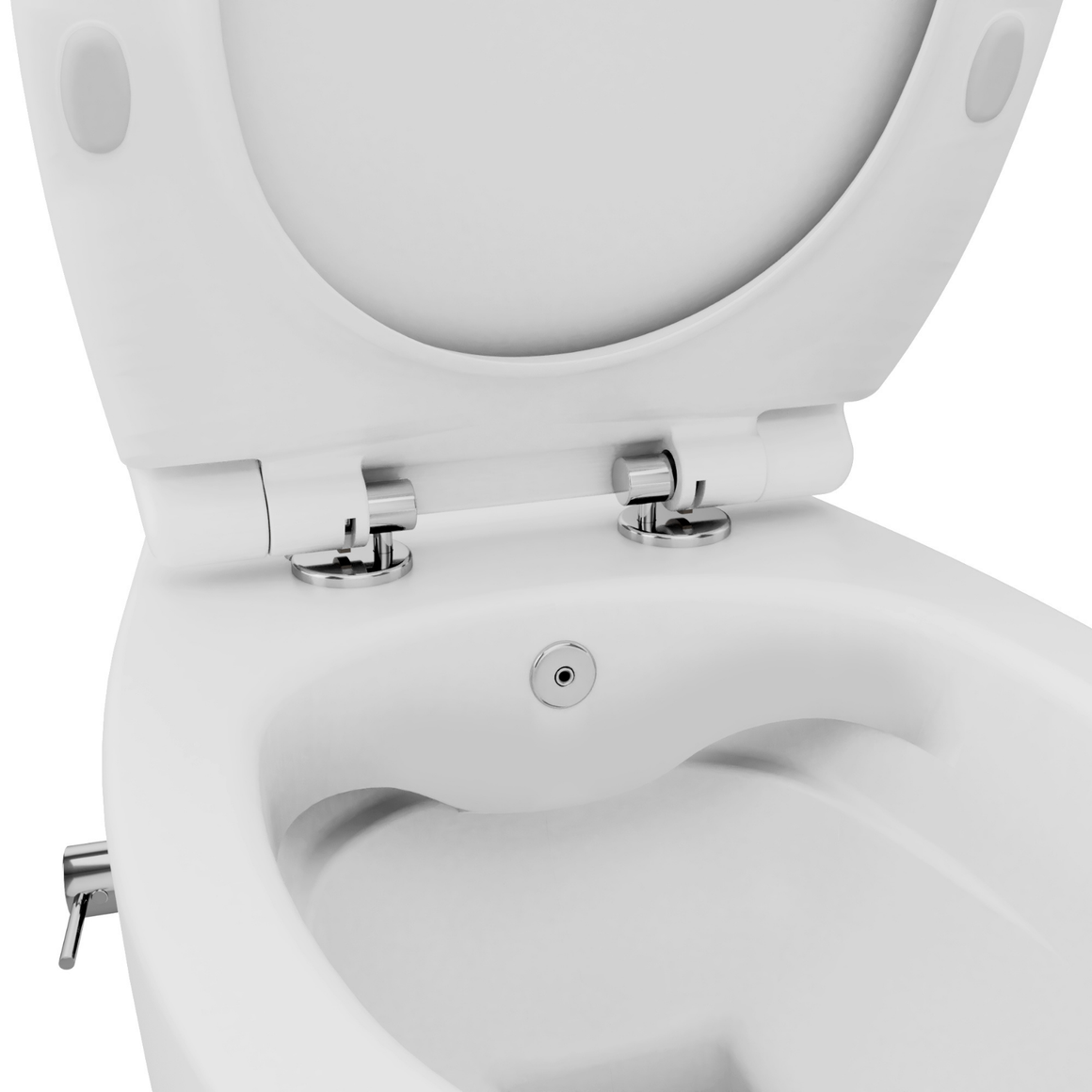 Isvea Sentimenti Neo hangtoilet met bidet mat wit detail binnenkant #variant_57406644355396