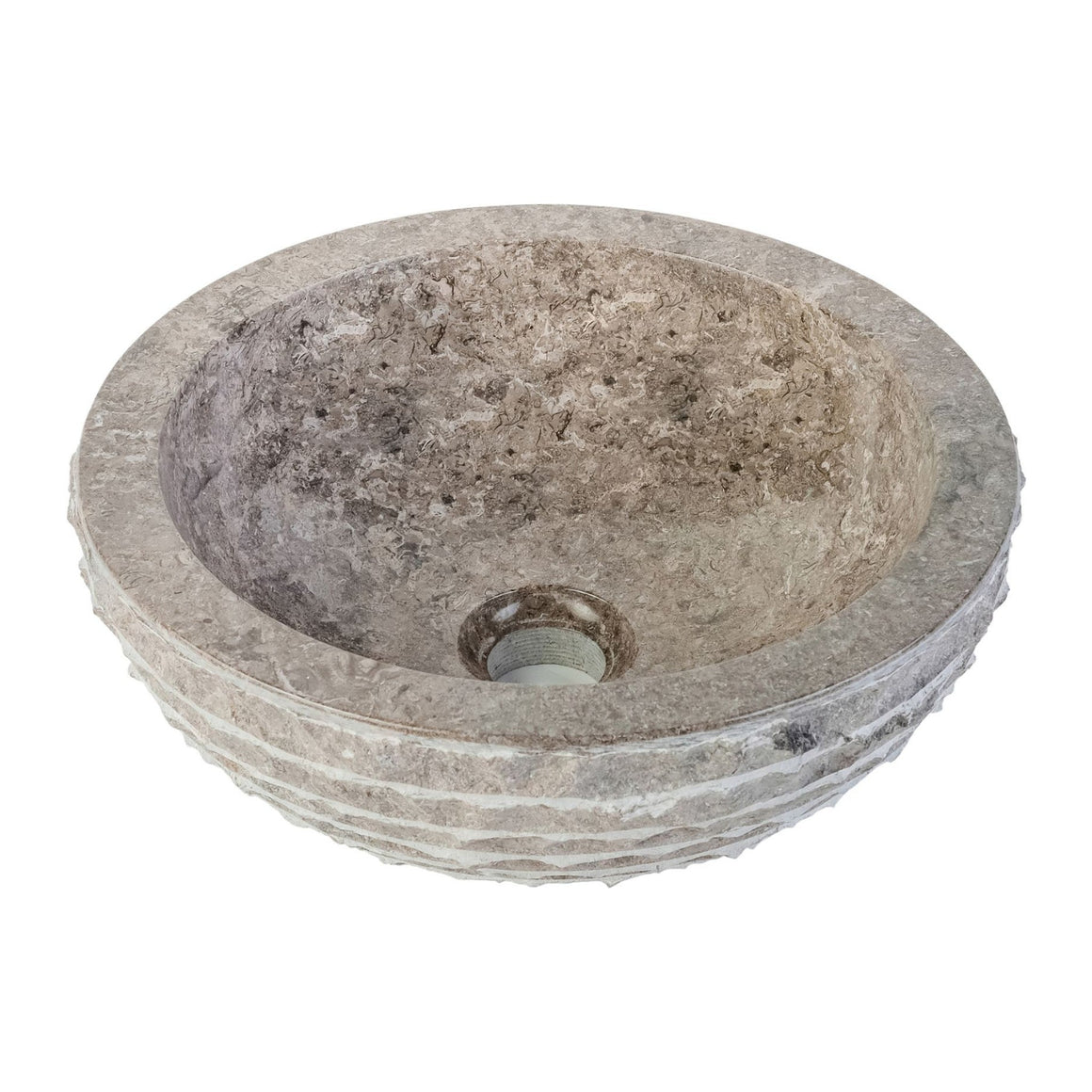 Aloni Marmeren Alur Waskom – Gepolijste Binnenzijde – Grijs 35x15 cm #kleur_grijs