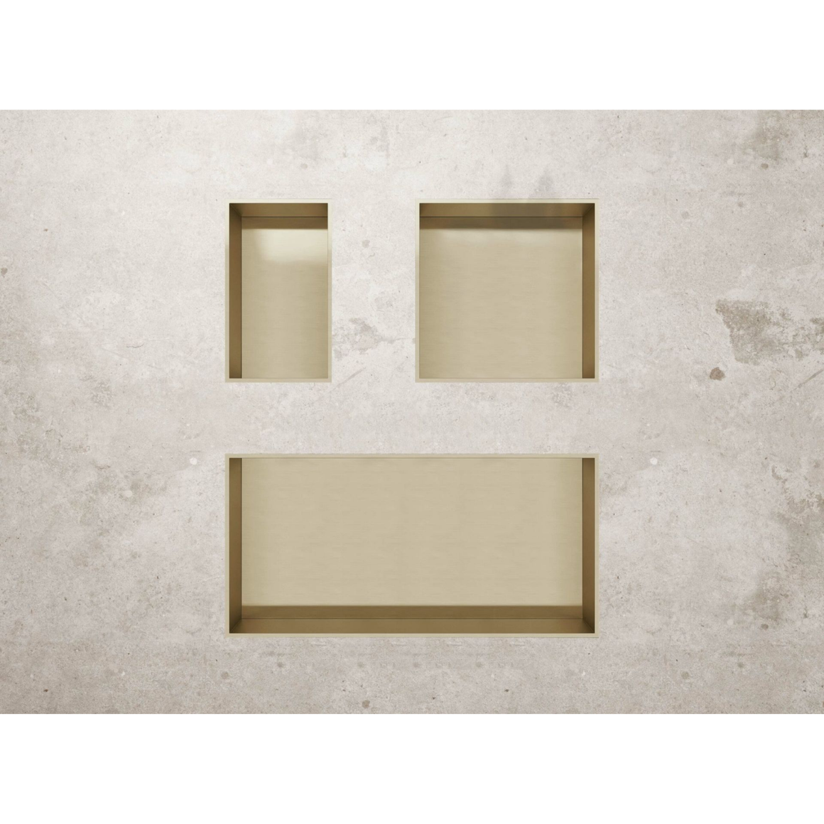Aloni inbouwnis Geborsteld goud 30x30 #kleur_geborsteld-goud
