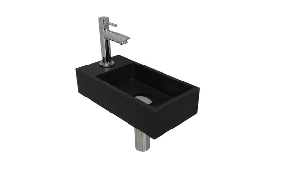 Fonteinpack Quartz Links Incl. Fonteinkraan, Design Sifon, Design Plug En