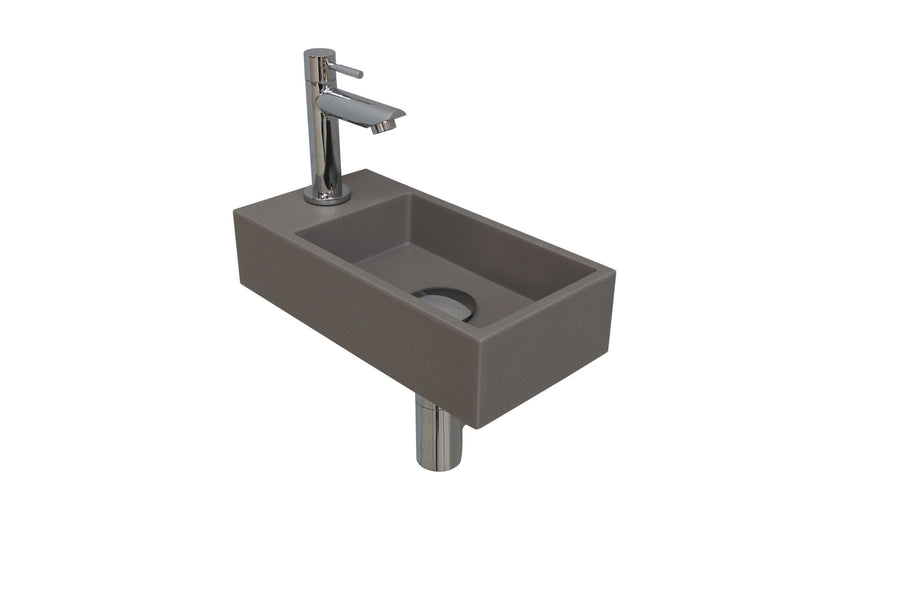 Fonteinpack Quartz Links Incl. Fonteinkraan, Design Sifon, Design Plug En