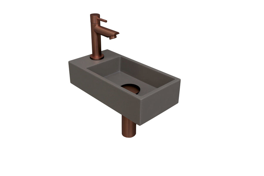 Fonteinpack Quartz Links Incl. Fonteinkraan, Design Sifon, Design Plug En