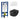DutchLine Luccio Rimless Ondiep met bidet mat zwart toiletset met Geberit UP320 inbouwreservoir en DutchLine drukplaat glans wit