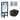 DutchLine Luccio Rimless Ondiep met bidet mat zwart toiletset met Geberit UP320 inbouwreservoir en DutchLine drukplaat geborsteld staal