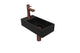 Quartz zwart/Mat rose goud