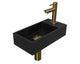 Quartz zwart/mat goud