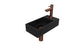 Quartz zwart/Mat rose goud