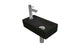 Mat zwart/chroom