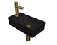 Mat zwart/Brushed mat goud