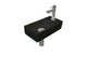 Mat zwart/chroom