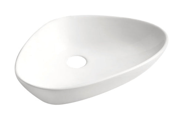 Bassin Elite rond 58,5 x 39 x 14 cm céramique brillant blanc