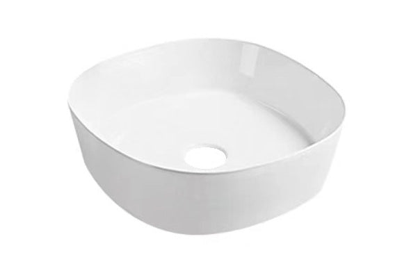 Sofia waskom rond 44 x 44 x 13,5 cm céramique brillant blanc