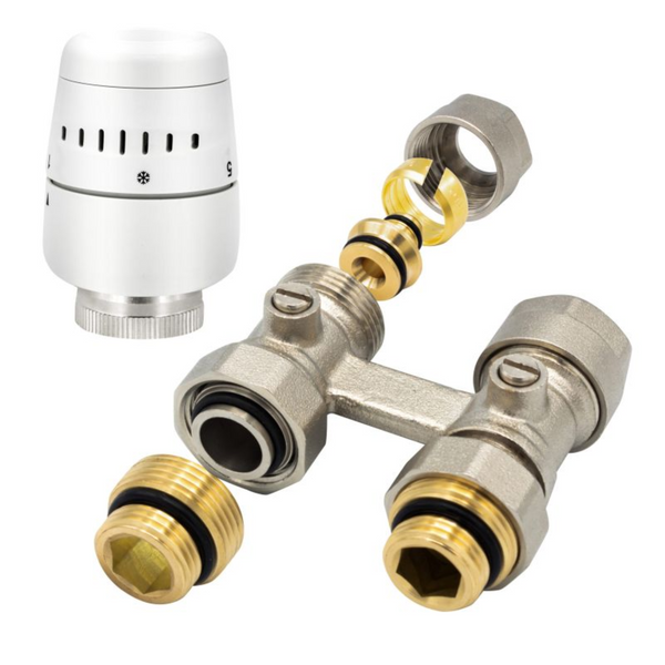 BELRAD H-blok aansluitset voor uitgang vloer M30-1/2M-16/2