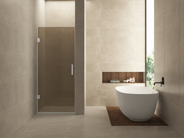 Wiesbaden Less nisdeur nano vintage brons glas geborsteld staal