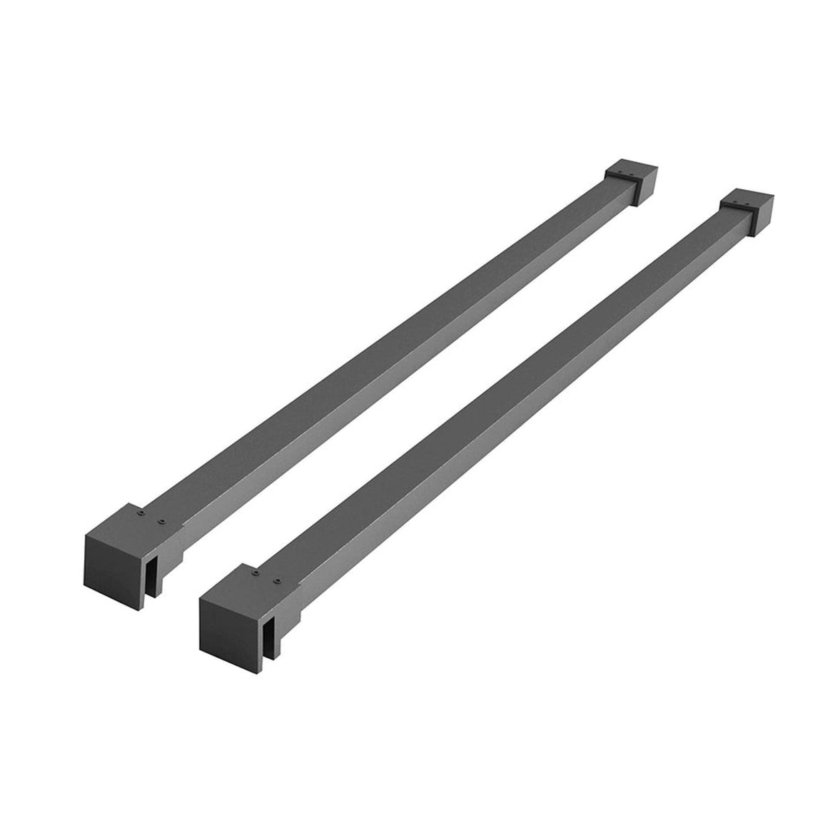 Wiesbaden Wiesbaden Slim set stabilisatiestangen 120 cm voor vrijstaande inloopdouches Gunmetal - productfoto