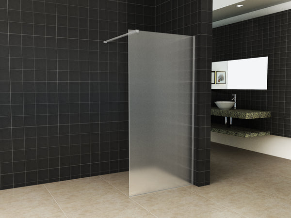 Wiesbaden Slim profielset met stabilisatiestang 120 cm geborsteld staal