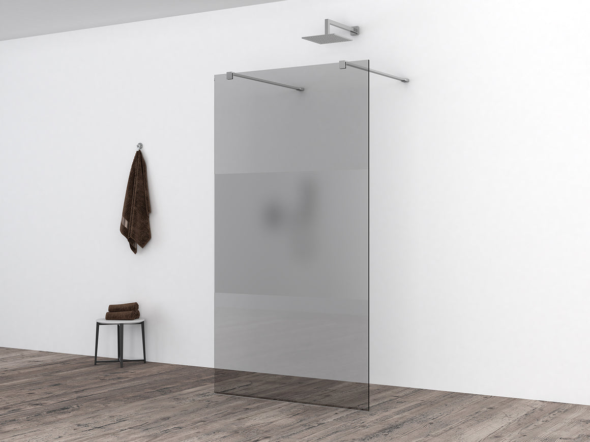 Wiesbaden Slim glasplaat nano rookglas met melkglas middenband 100 cm - detailfoto
