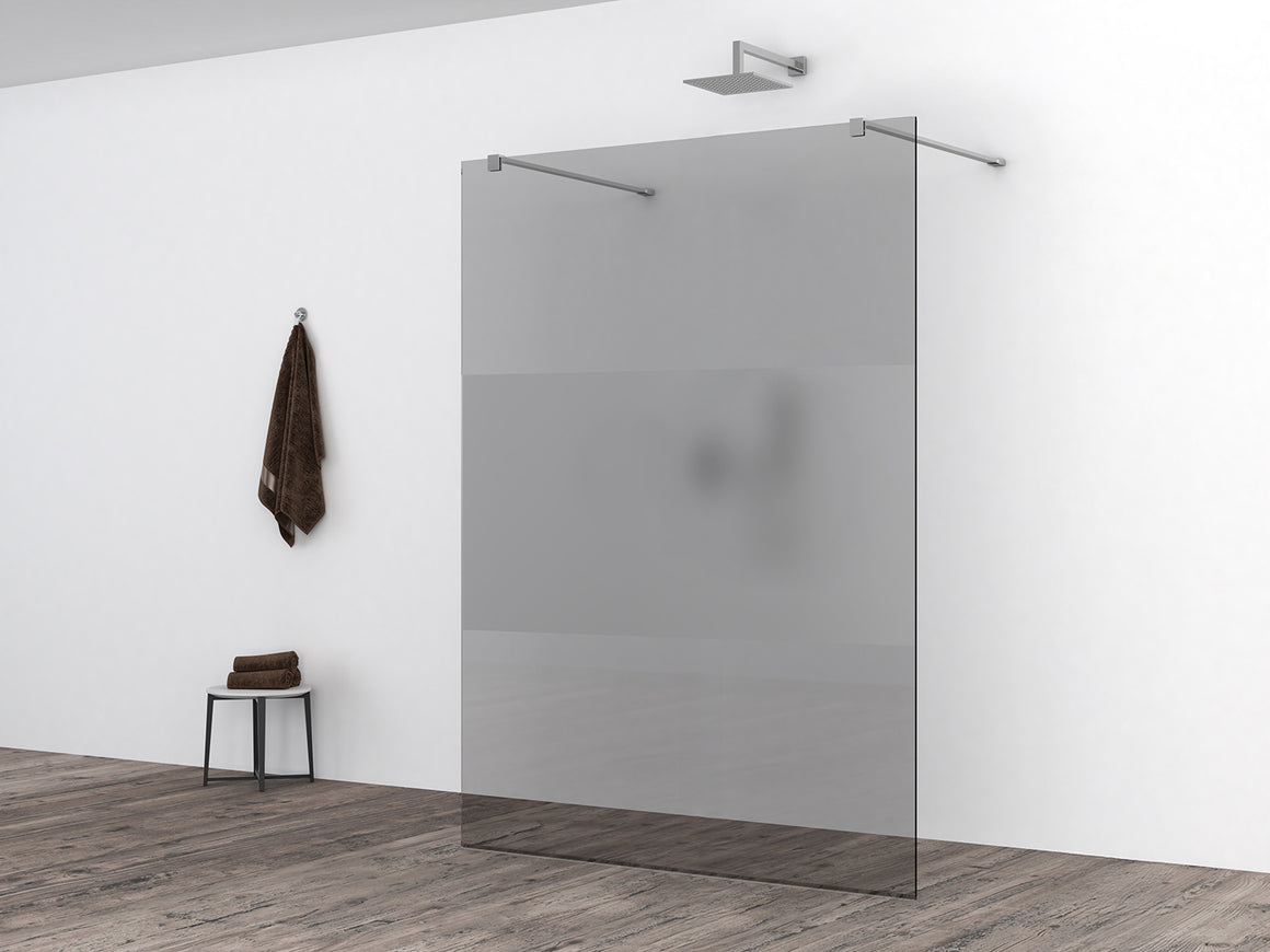Wiesbaden Slim glasplaat nano rookglas met melkglas middenband 120 cm - detailfoto
