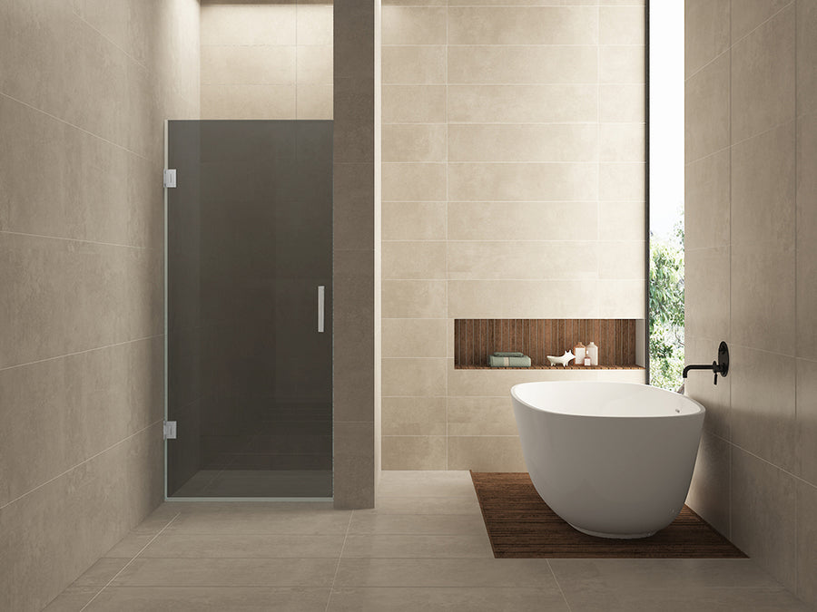 Wiesbaden Less glas voor nisdeur 2000 x 8 mm nano rookglas 900 x 2000 mm - sfeerbeeld