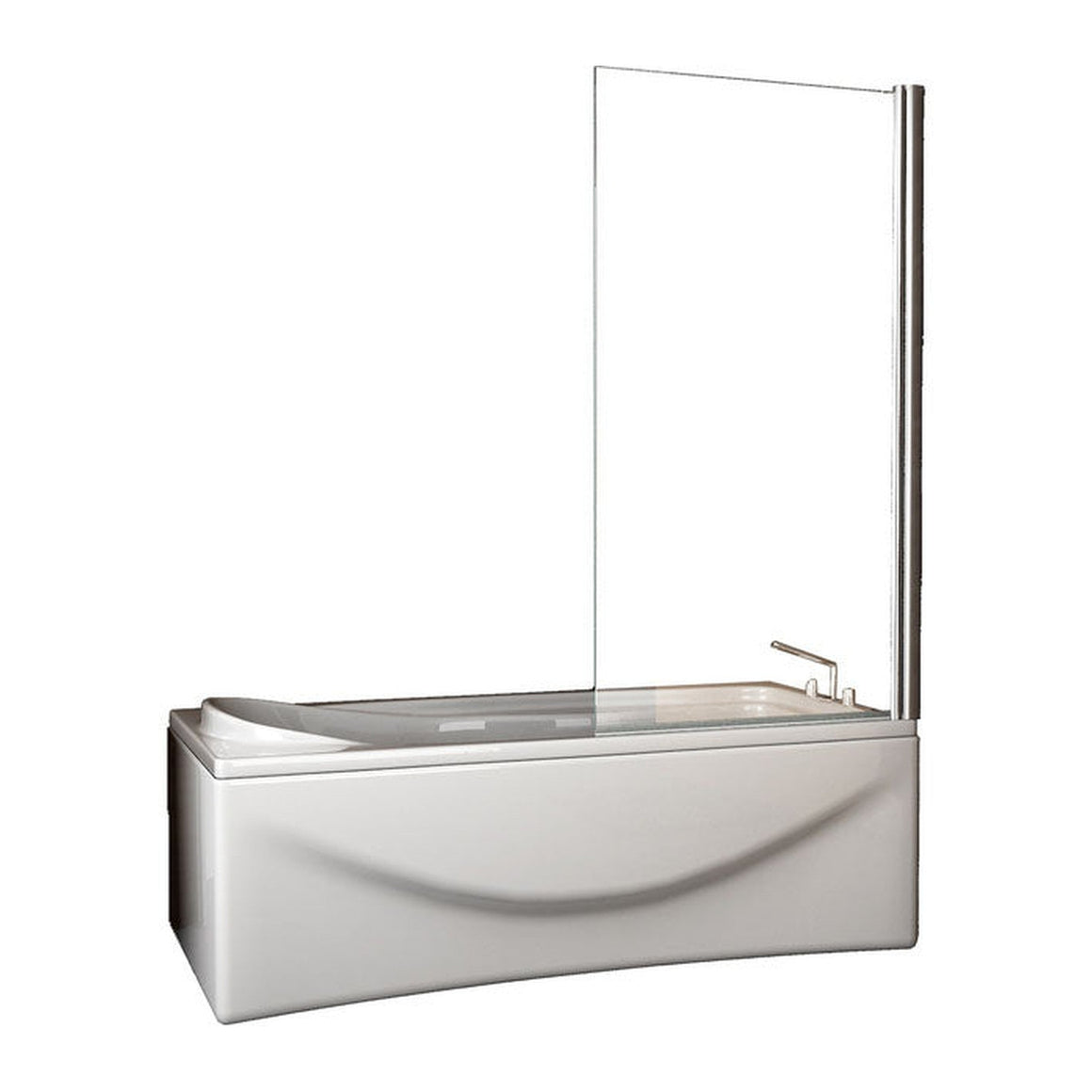 Palmo badwand draaibaar 800 x 1500 x 6 mm nano helder glas/chroom