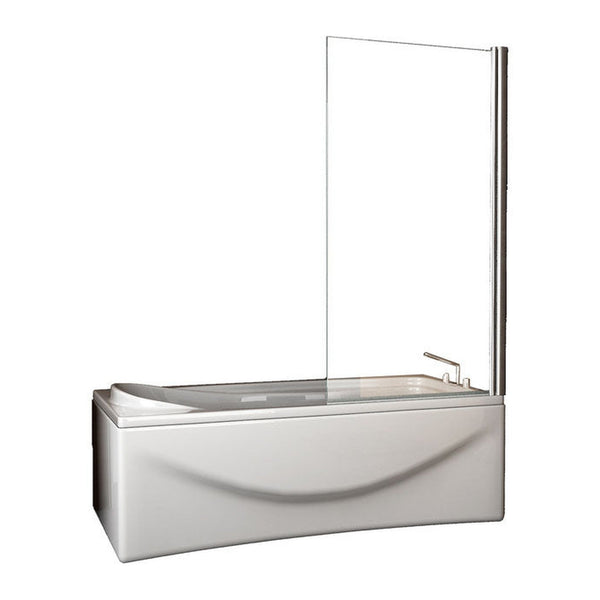 Wiesbaden Palmo badwand draaibaar 800×1500×6 mm nano helder glas/chroom