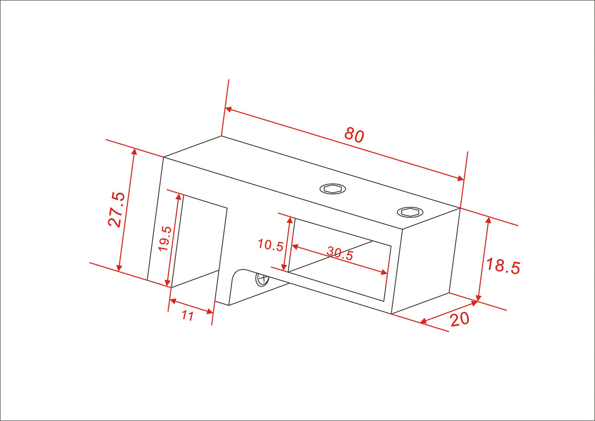 Wiesbaden T-verbinder stabilisatiestang chroom - technische tekening