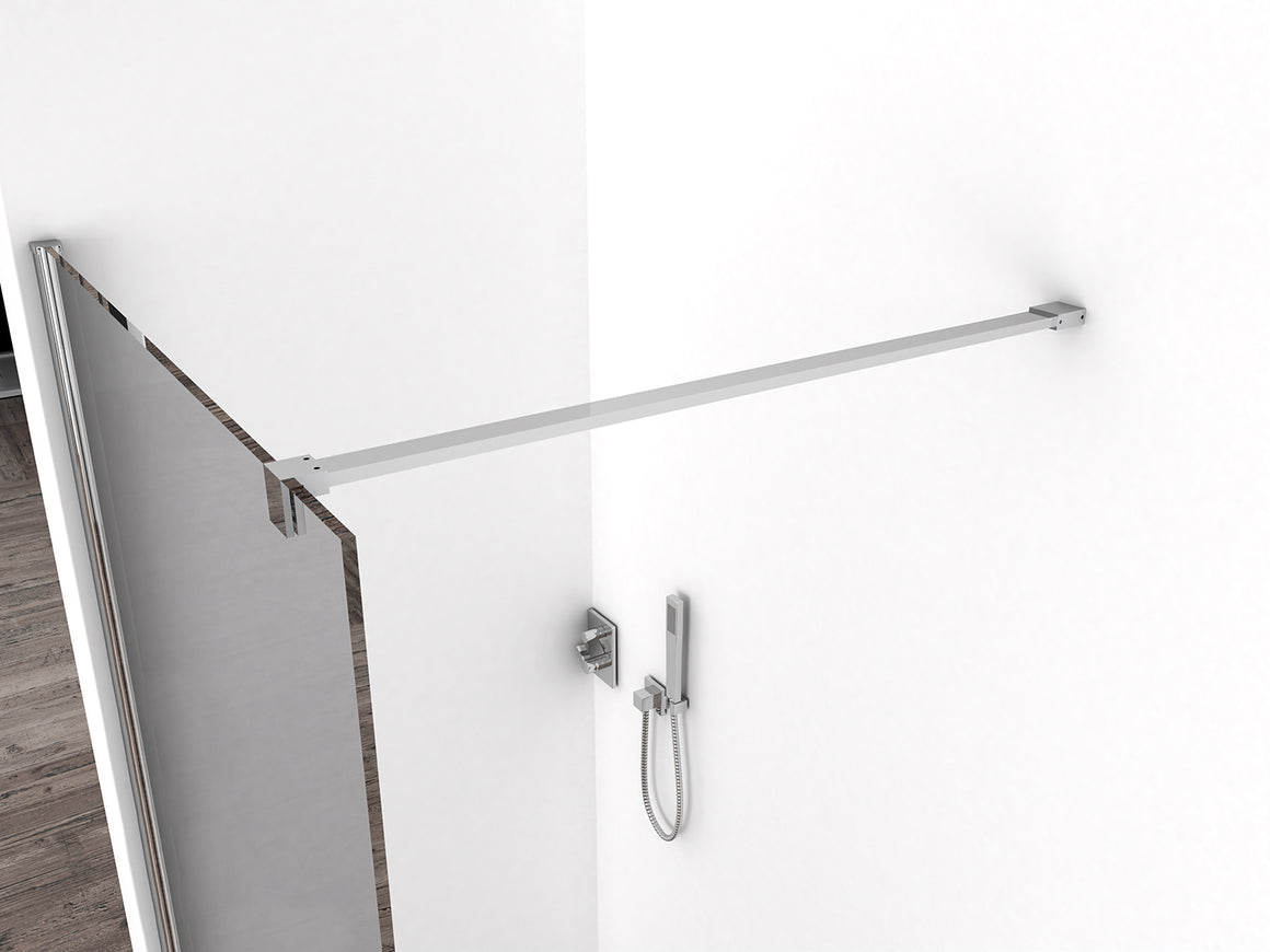 Wiesbaden Comfort inloopdouche rookglas 90 cm - detailfoto