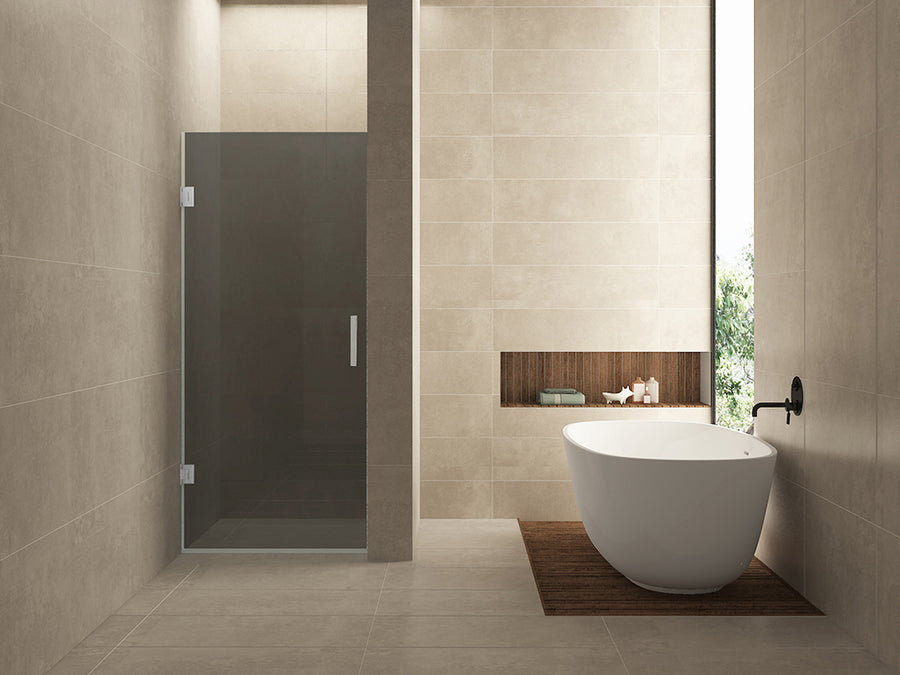 Wiesbaden Less glas voor nisdeur 2000 x 8 mm nano rookglas 700 x 2000 mm - sfeerbeeld