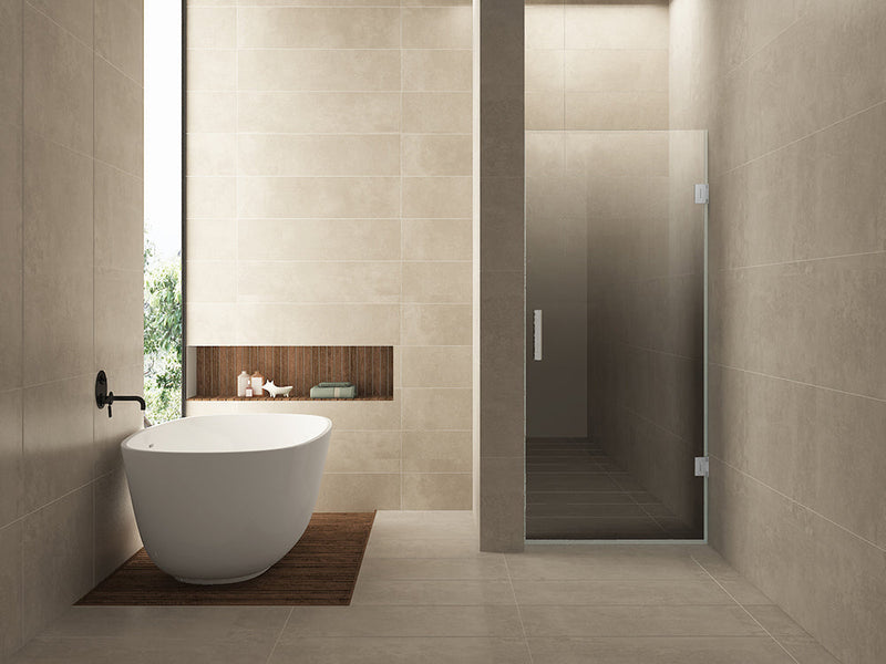 Less nisdeur rechts 700 x 2000 x 8 mm nano spiegelrook- naar helder glas/chroom