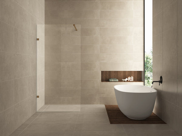 Moins douche à l'italienne 900 x 2000 x 8 mm verre nano clair/cuivre bronze brossé