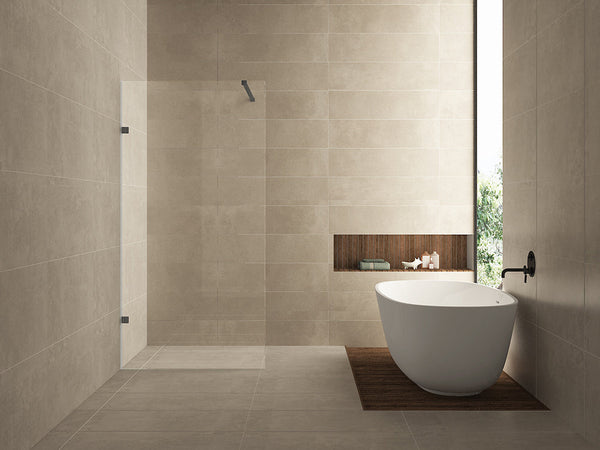 Moins douche à l'italienne 1200 x 2000 x 8 mm verre nano clair/bronze gunmetal
